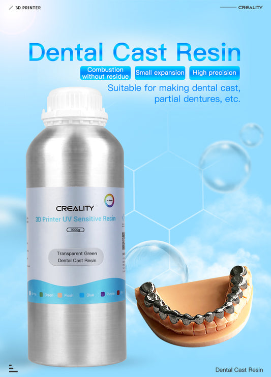 Creality LCD Dental Cast Resin - Transparent Green - 1kg