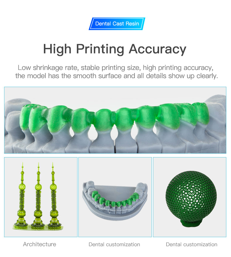 Creality LCD Dental Cast Resin - Transparent Green - 1kg