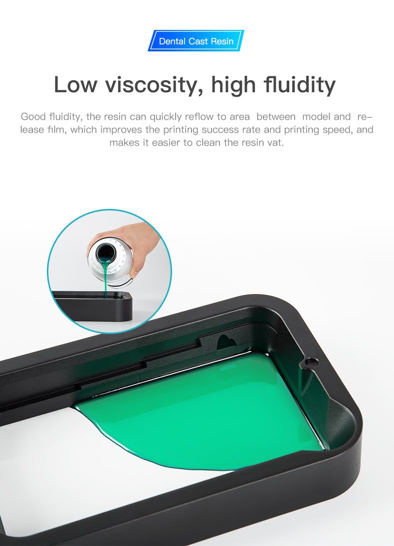 Creality LCD Dental Cast Resin - Transparent Green - 1kg