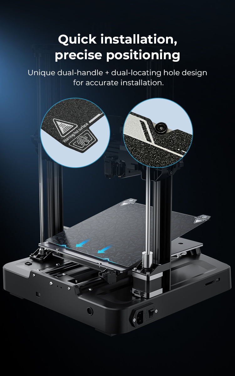 Creality Dual-Sided Printing Platform Board Kit - Glossy PEO + Coated PEI