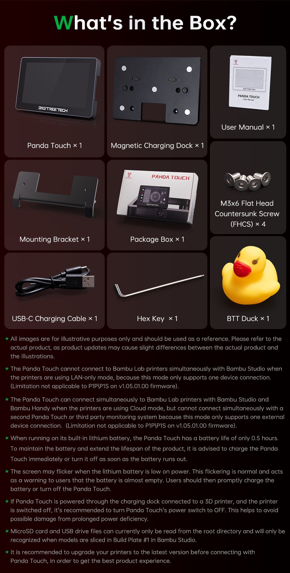 BIGTREETECH Panda Touch 5'' Display For Bambu Lab Printers V1.1