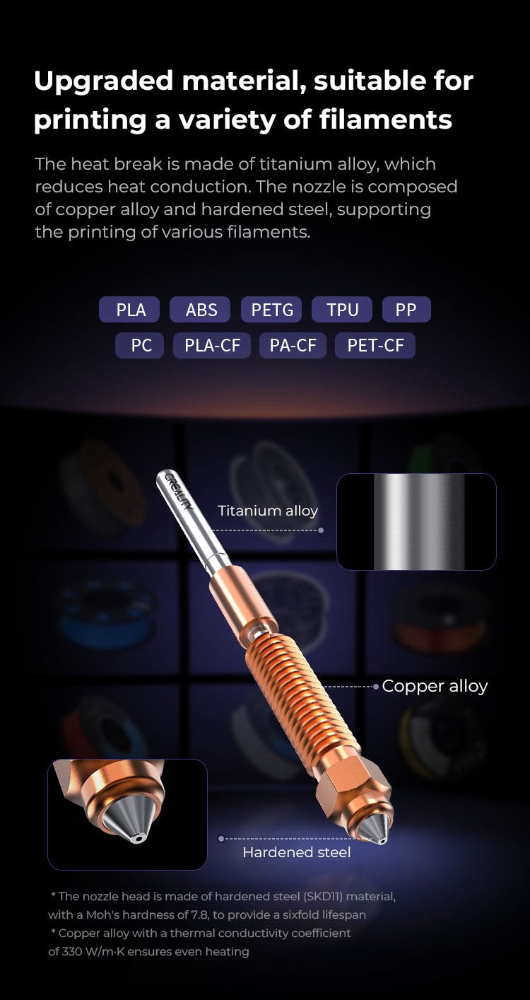 Creality 3D Unicorn Quick-Swap Nozzle - 0.4mm