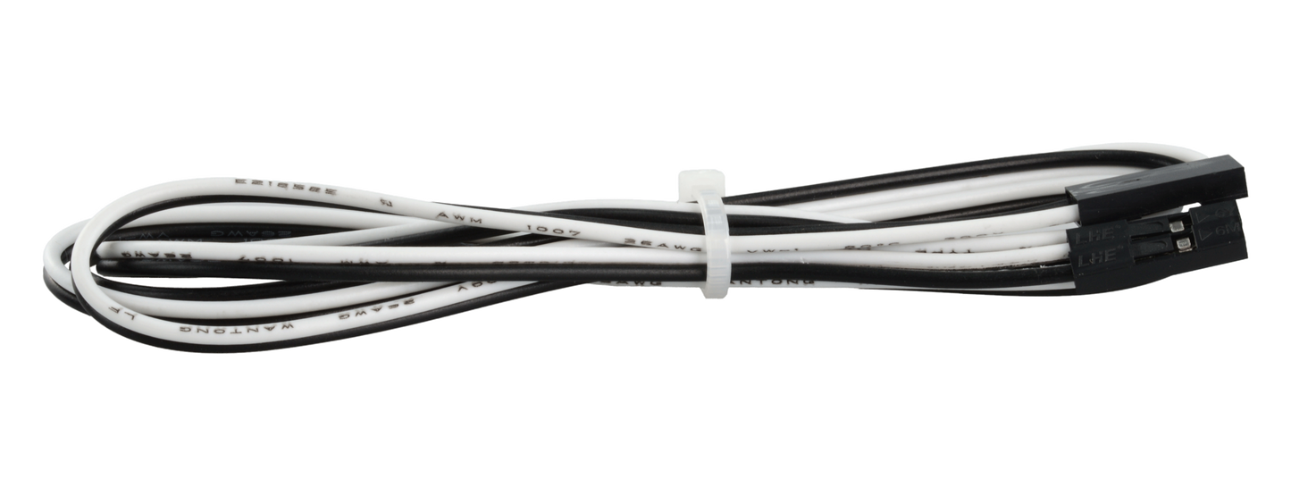 2P color black and white cable length 80cm, one end 2.54 DuPont female 2P, one end DuPont female 1Px2