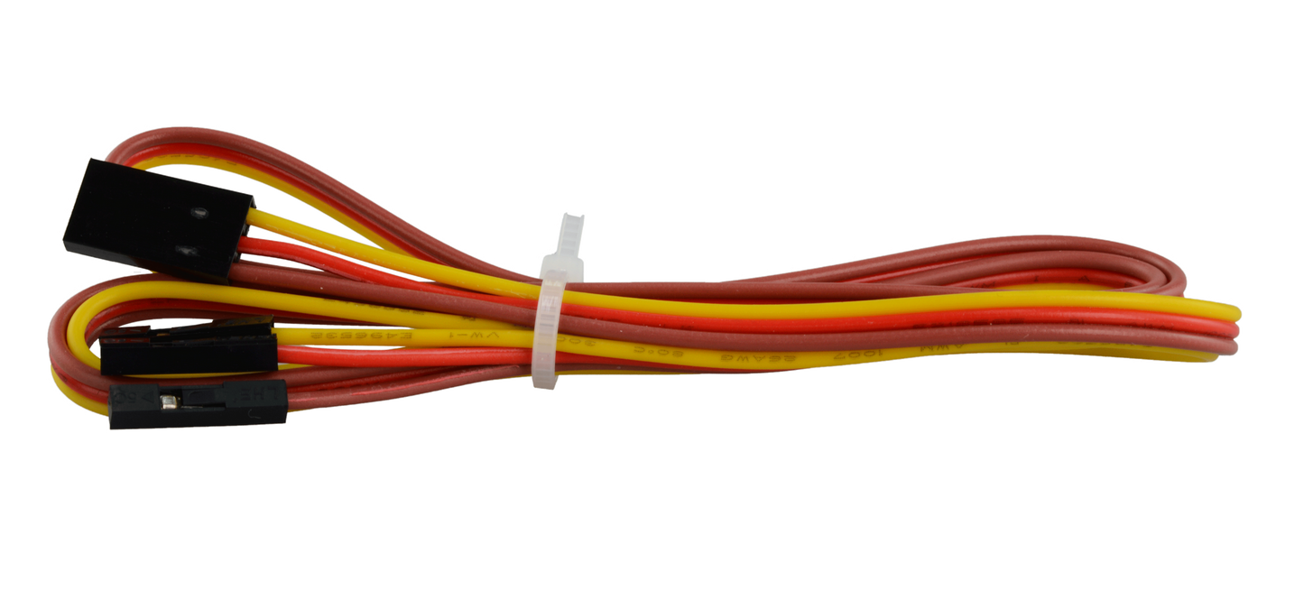 3P color brown red orange cable length 80cm, one end 2.54 DuPont female 3P, one end DuPont female 1Px3