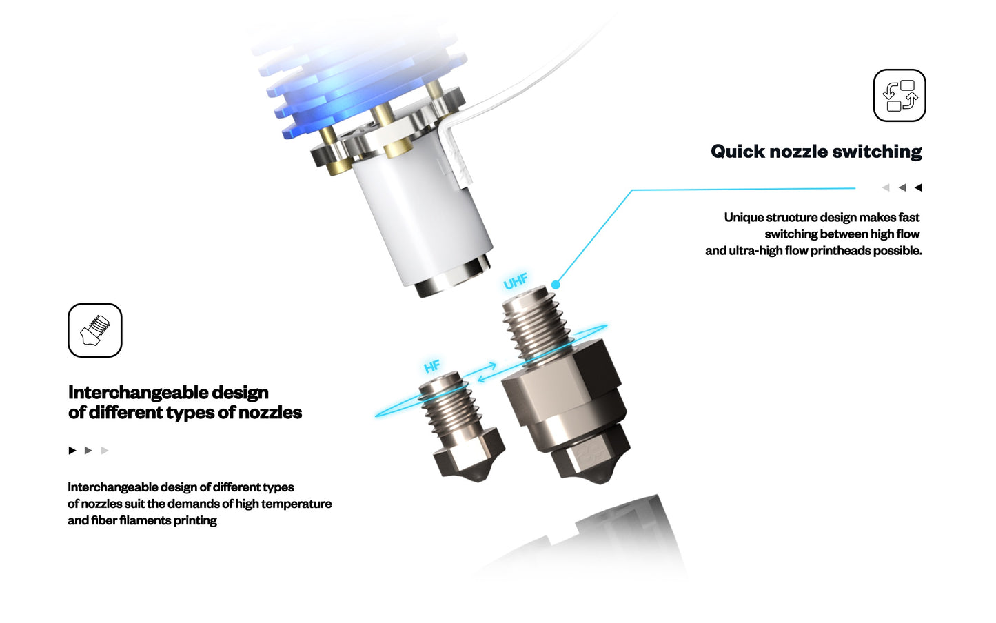 Phaetus Rapido Hot-End High Flow - Blue