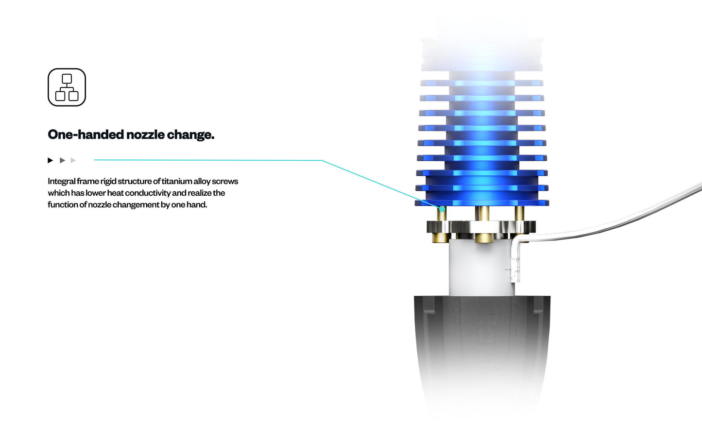 Phaetus Rapido Hot-End High Flow - Blue