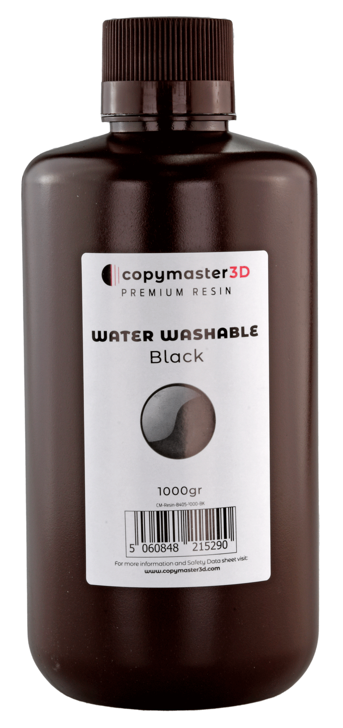 Copymaster3D Water Washable UV Resin - 1000 ml - Black