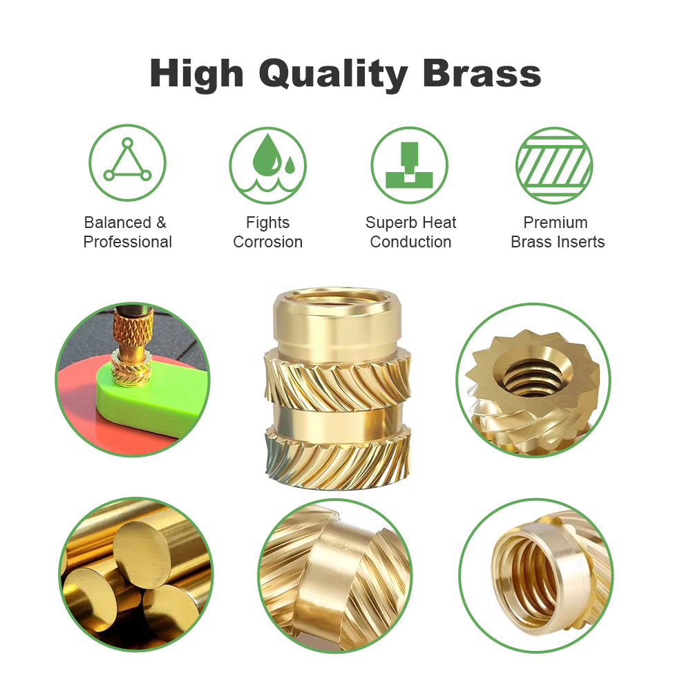 Mintion M3 x 5,7mm x 4,6mm Threaded Insert Set - 100 pcs