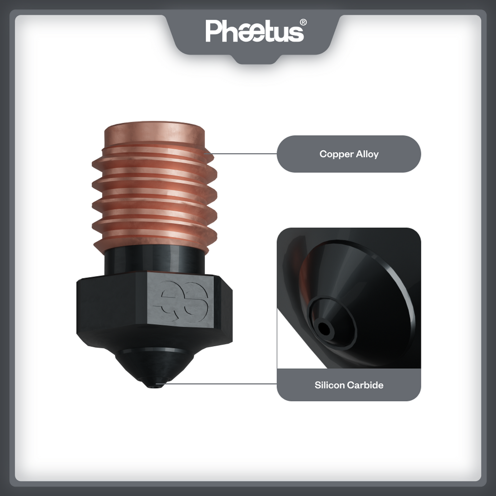 Phaetus PS Silicon Carbide Nozzle 0,4 mm - 1,75 mm - 1 pcs