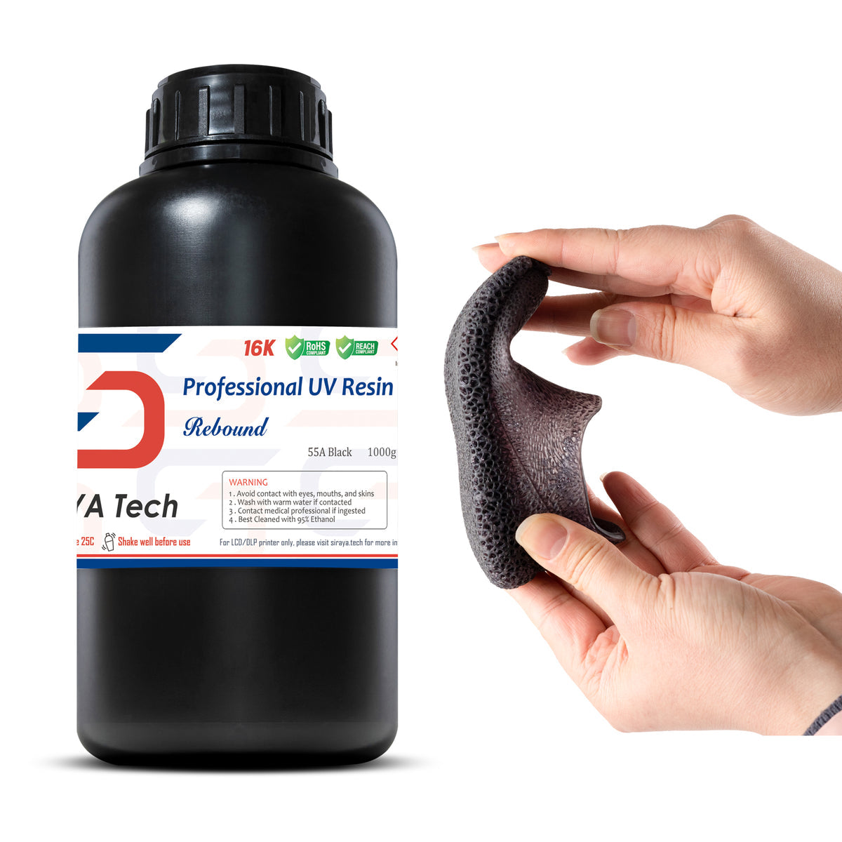 Siraya Tech -Rebound 55A Black - 1KG Resin