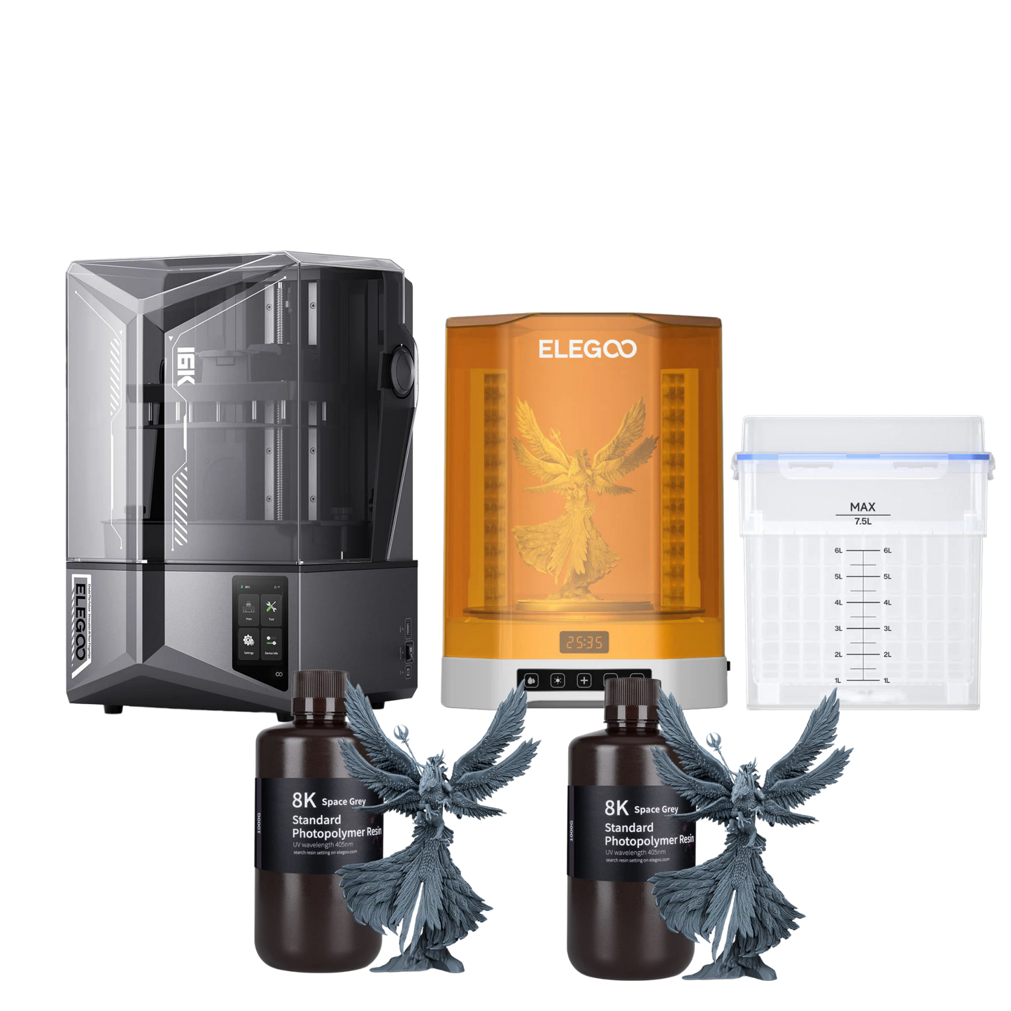 Elegoo Saturn 4 Ultra 16K + 2× Standard 8K Resin + Mercury Plus V3.0 – Bundle Deal