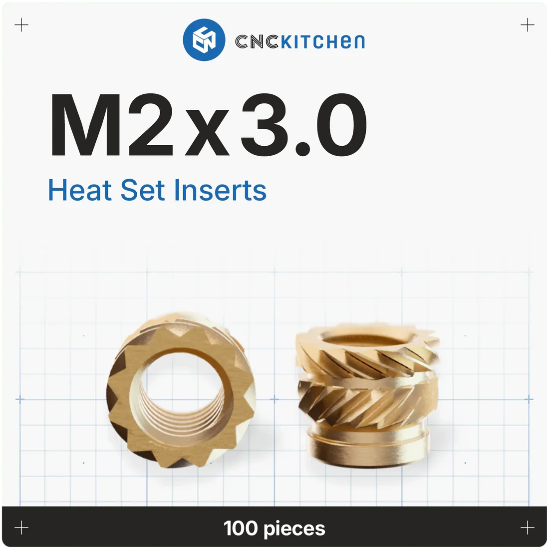 Gänginsats M2x3.0 - 100 st