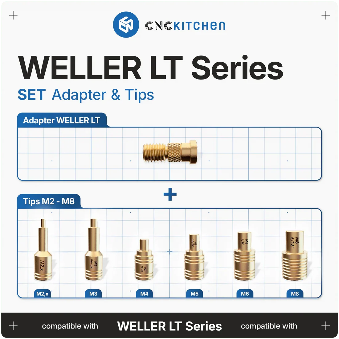 Lödspetsar SET kompatibla med Weller LT