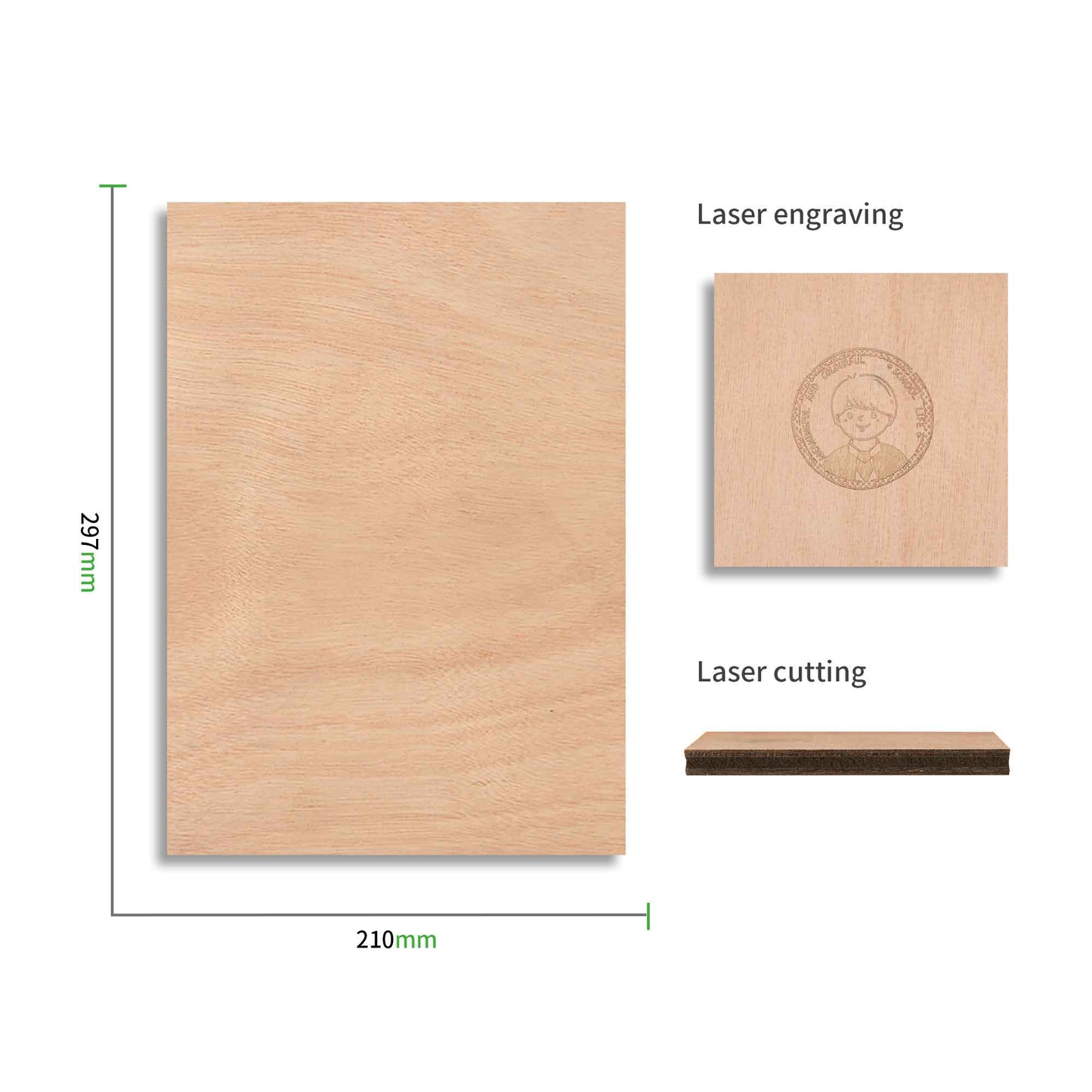 xTool 2,5 mm Mahogany Plywood (6-Pack)