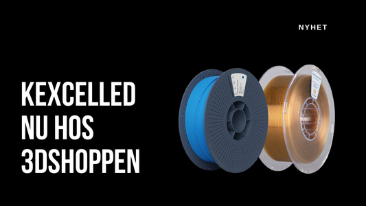 Kexcelled nu hos 3DShoppen – Högpresterande filament för professionell 3D-printing