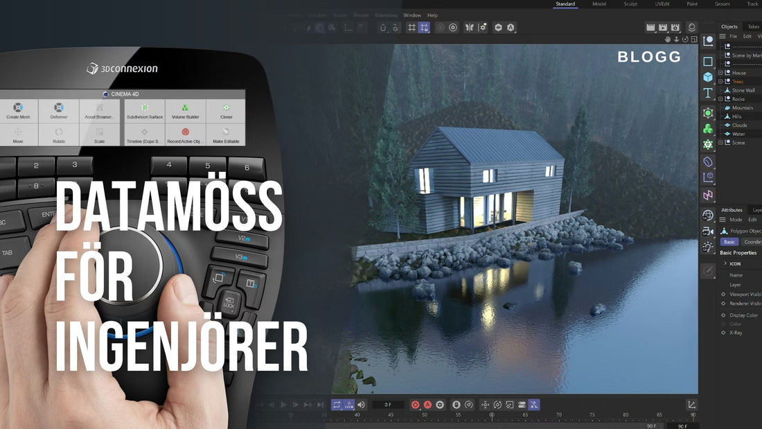 Ergonomiska datamöss och styrdon för CAD