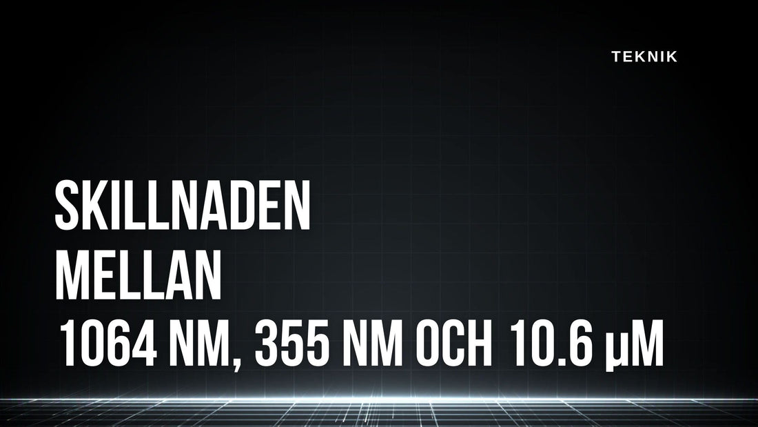 Skillnad mellan 1064 nm, 355 nm och 10.6 µm – vilken laser våglängd är rätt?