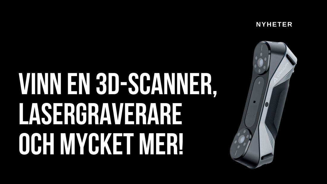 3DShoppens stora utlottning – Vinn en 3D-scanner, lasergraverare och mycket mer!