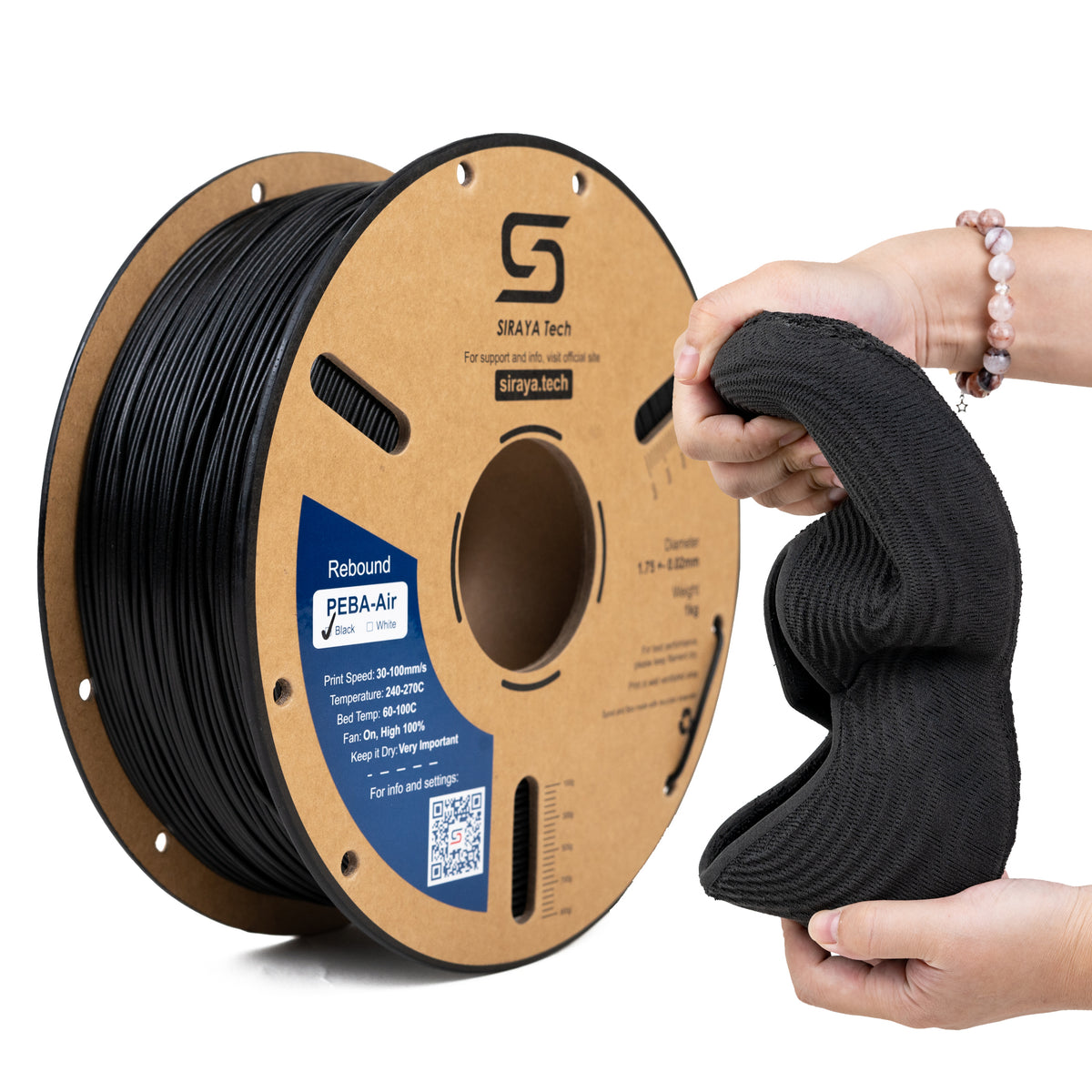 PEBA filament för 3D-print – flexibel prestanda för krävande applikationer