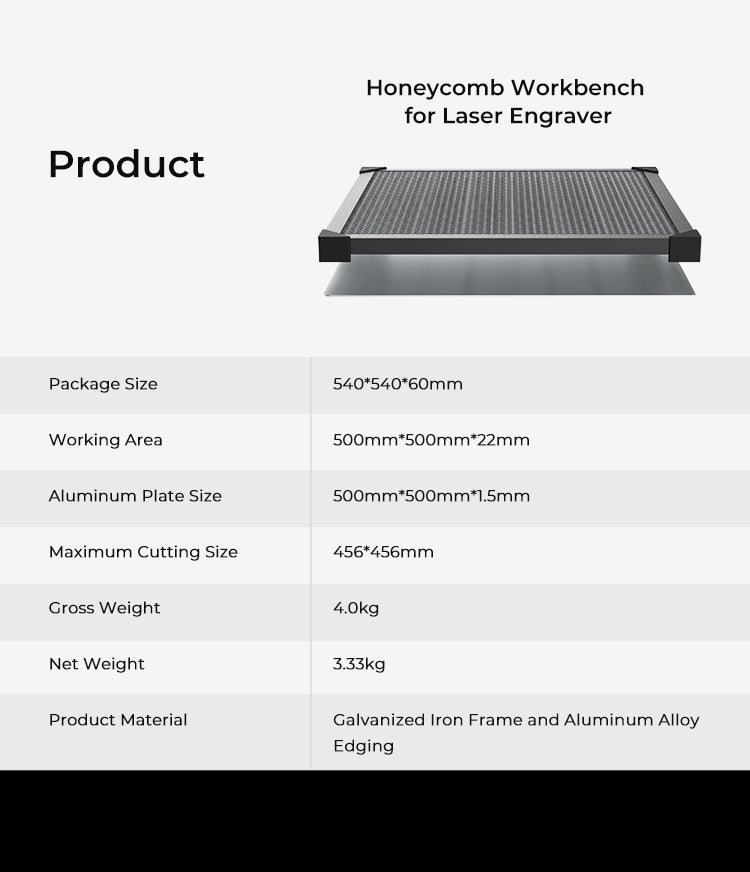 Creality Honeycomb Workbench for Laser Engraver 500 x 500