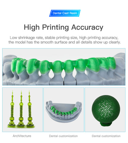 Creality LCD Dental Cast Resin - Transparent Green - 1kg