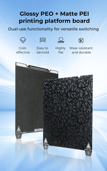 Creality Dual-Sided Printing Platform Board Kit - Glossy PEO + Coated PEI
