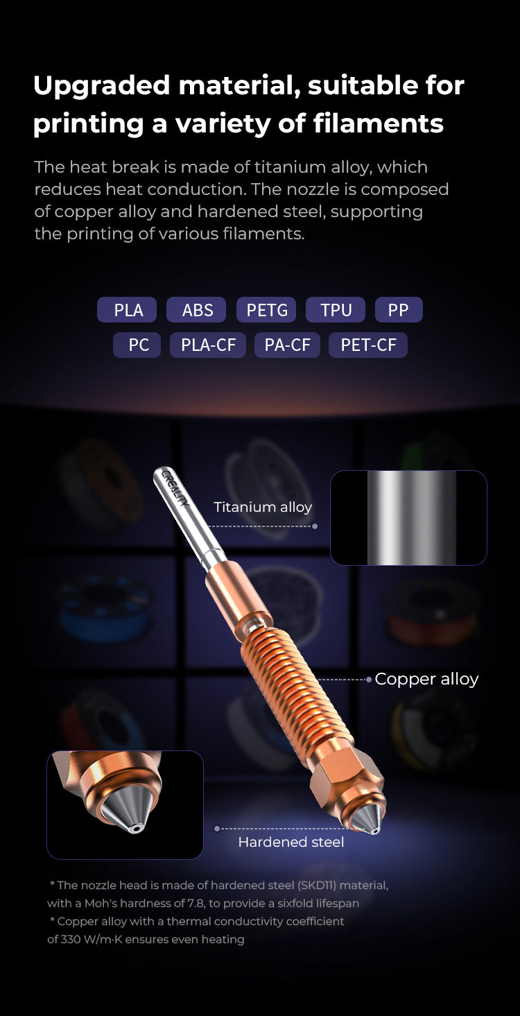 Creality 3D K1C Unicorn Quick-Swap Nozzle Kit