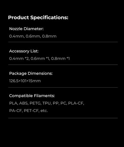 Creality 3D K1C Unicorn Quick-Swap Nozzle Kit