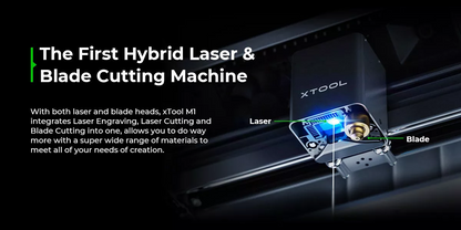 xTool M1 10W - Desktop Hybrid Laser & Blade Cutting Machine