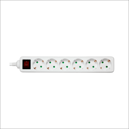 Deltaco 6 Socket Power Strip
