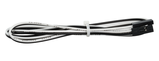 2P color black and white cable length 80cm, one end 2.54 DuPont female 2P, one end DuPont female 1Px2