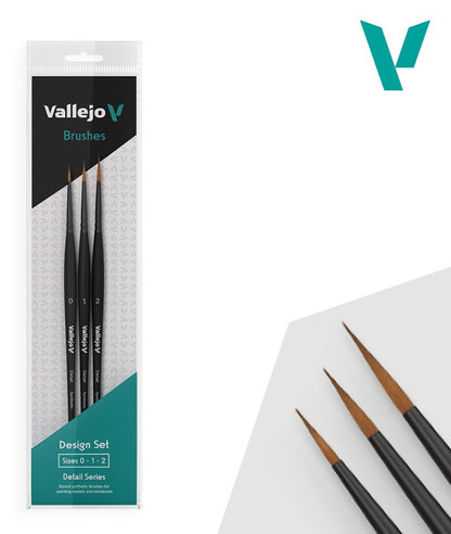 Vallejo Synthetic Hair Brush Design Set