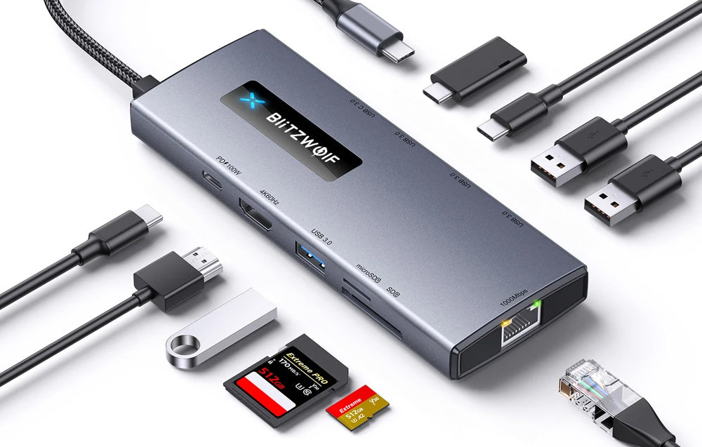 BlitzWolf BW-NEW TH8 10-i-1 USB-C Hub