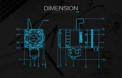 BIQU H2 Direct Drive Dual Gear Metal Extruder V1.0
