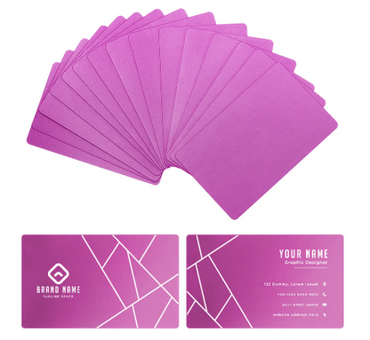 AlgoLaser Aluminum Business Cards (100 pcs)