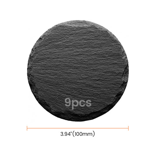 AlgoLaser Round Slate Coaster (9 pcs)