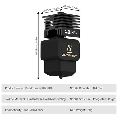 BIQU 3D Panda Juicer Hotend HFC - H/A (For Bambu Lab H2D/A1/A1 mini)