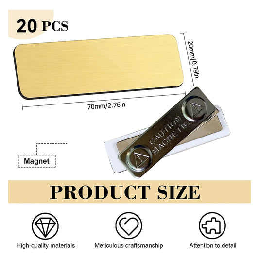 Creality Falcon Series Stainless Steel Name Tags Badges - 20pcs