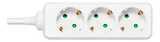 DELTACO Earthed power strip with 3 sockets, 1.5 m
