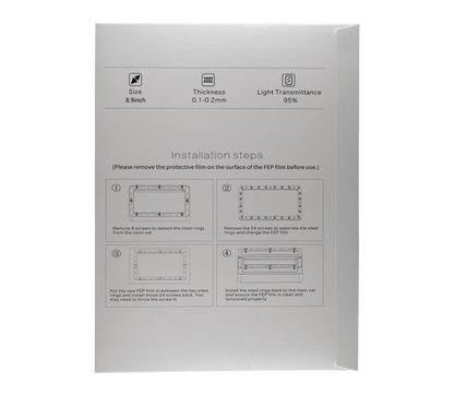 Flashforge Foto 8.9 FEP Film Sheets - 5-pack