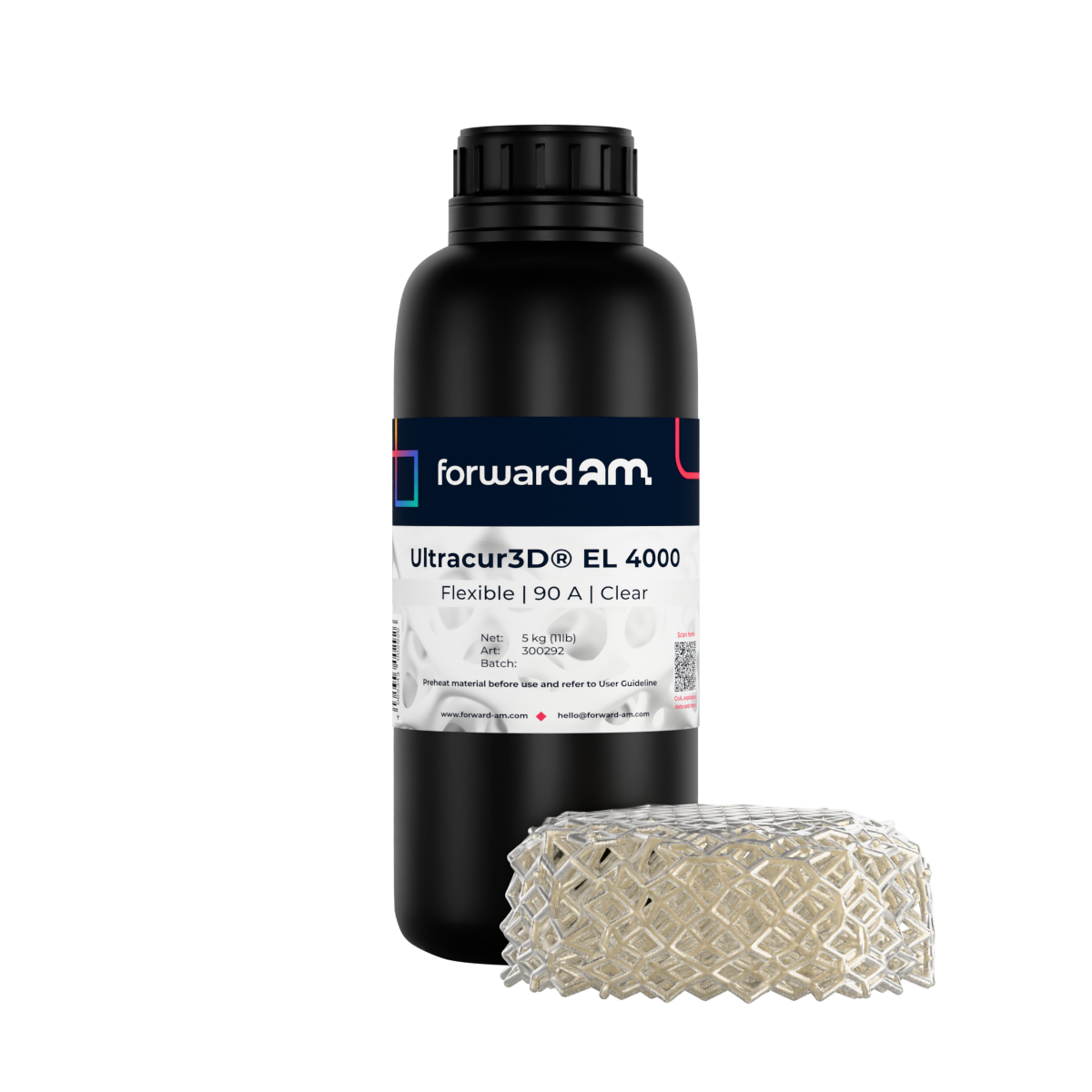 Forward AM Ultracur3D Flexible UV Resin EL 4000 - 1 kg - Clear