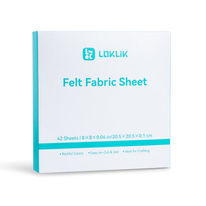 LOKLiK Felt Sheet Bundle 1.0 mm - Mix Color - 42 pack