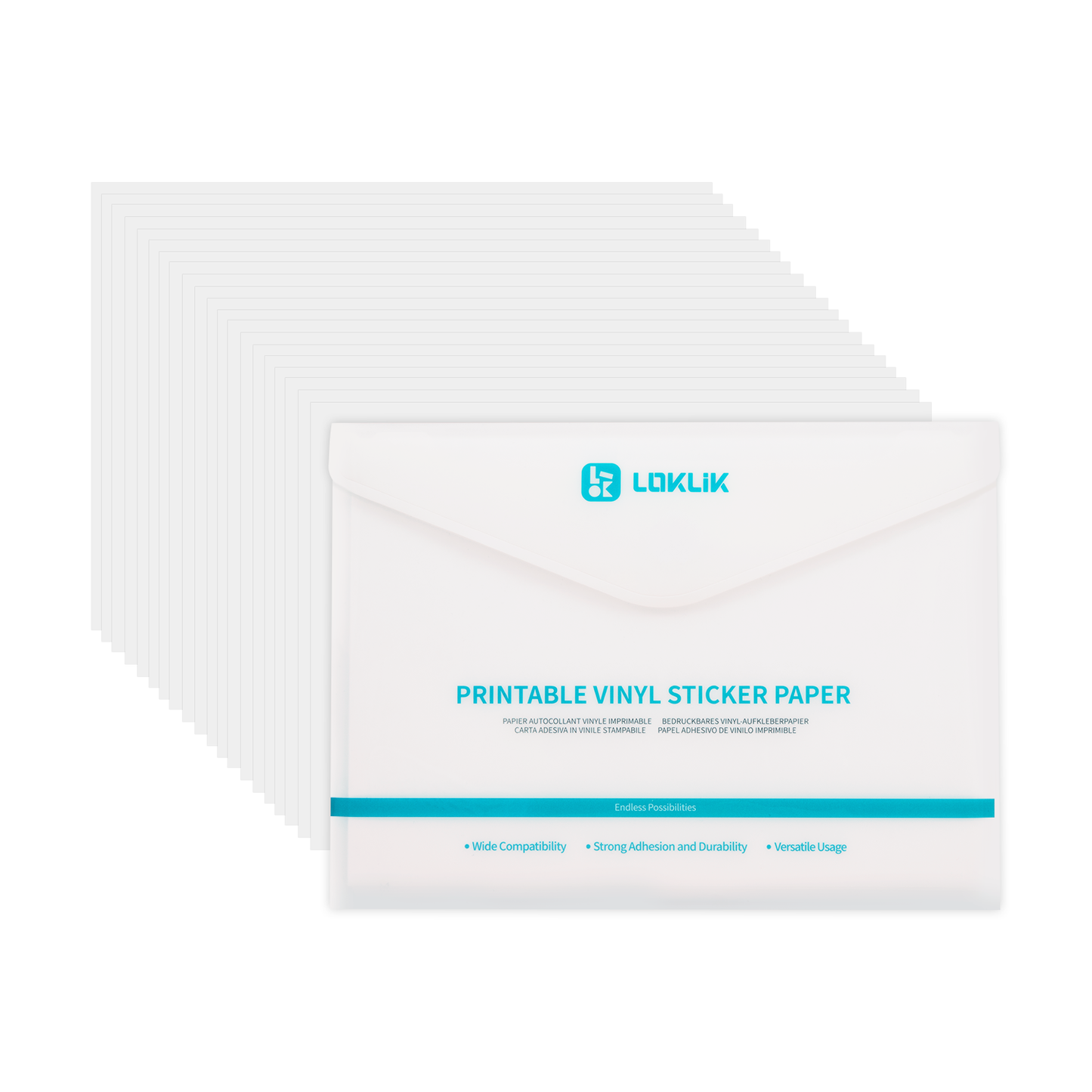 LOKLiK Matte Printable Vinyl Sticker Paper - 20-Pack