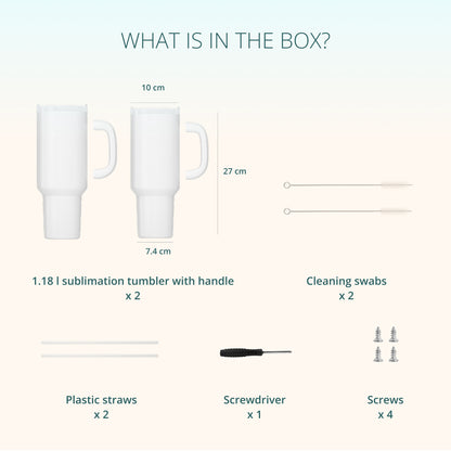 LOKLiK 40oz Sublimation Handle Tumbler Blanks