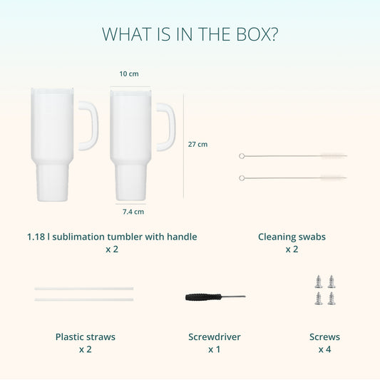 LOKLiK 40oz Sublimation Handle Tumbler Blanks