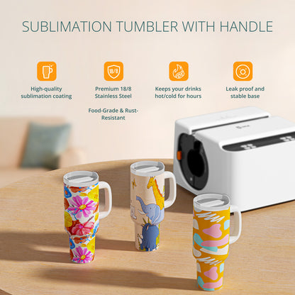 LOKLiK 40oz Sublimation Handle Tumbler Blanks