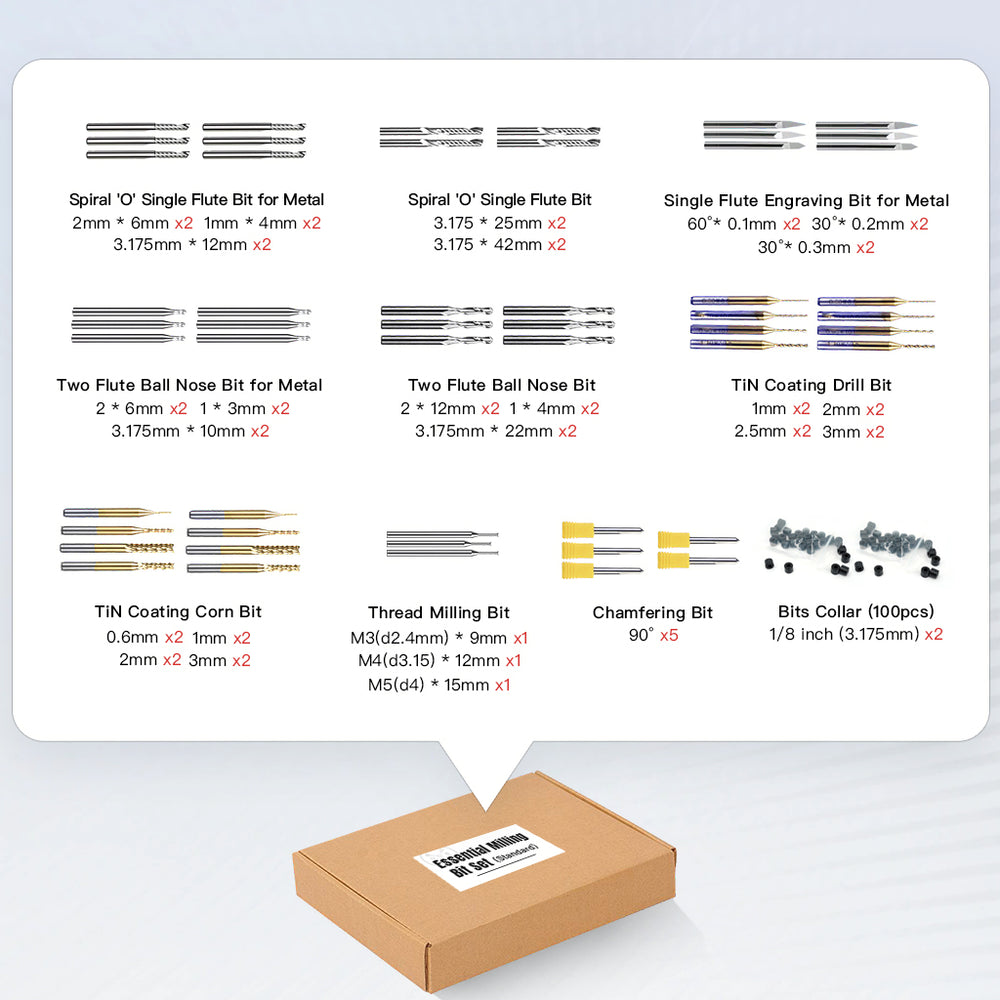 Makera - Commonly Used Milling Bit Bundle