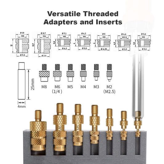 Mintion Heat Set Insert Tips and Threaded Inserts