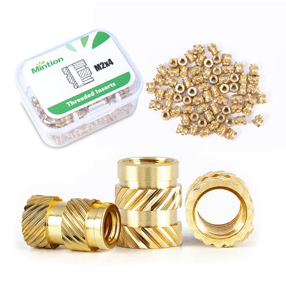 Mintion M2 x 4mm x 3,6mm Threaded Insert Set - 70 pcs
