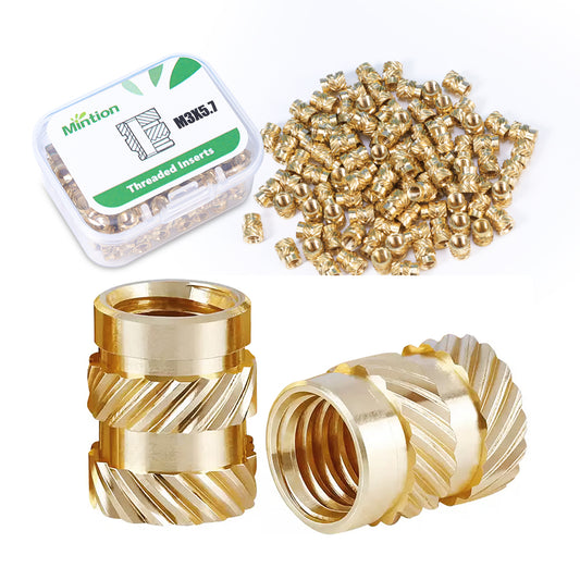 Mintion M3 x 5,7mm x 4,6mm Threaded Insert Set - 100 pcs